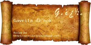 Gavrila Énok névjegykártya